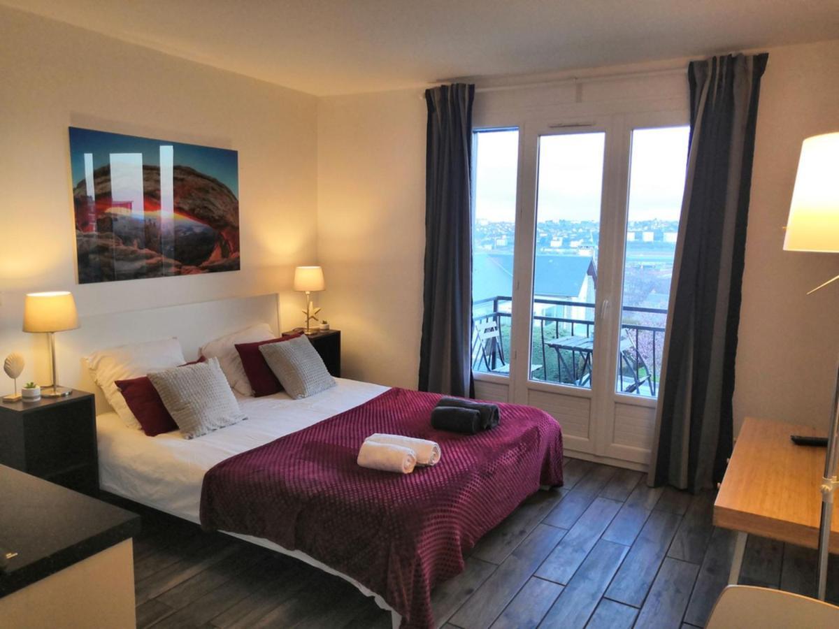 Escale Dieppe Gambetta - Appart Et Studios 2-6 Personnes Vue Ville Et Mer Dış mekan fotoğraf